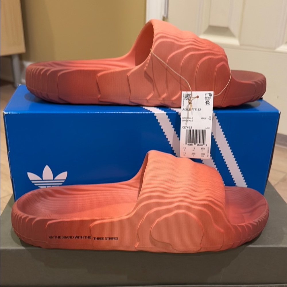 Adidas Orange Slide Sandals